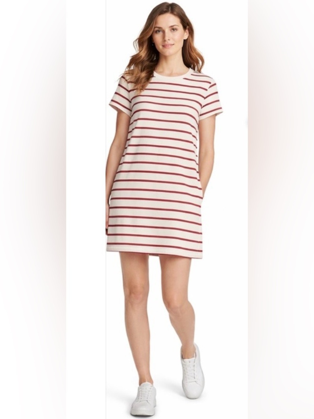 Gap Striped T-Shirt Short Dress-Red White Blue Short Sleeve Women’s Size L New